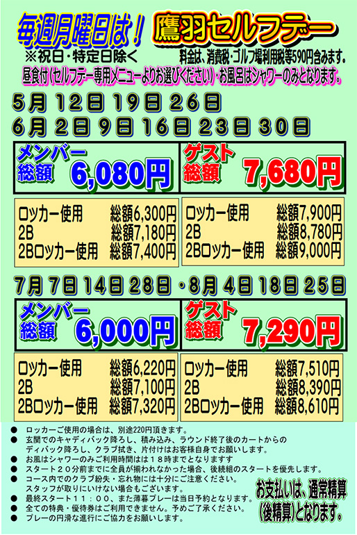 鷹羽セルフデー